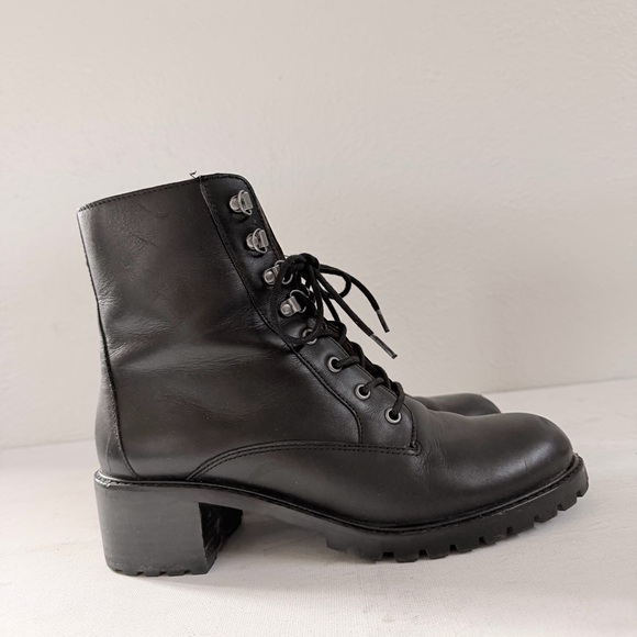 Madewell Julien lace up lug sole black boot - Picture 4 of 11